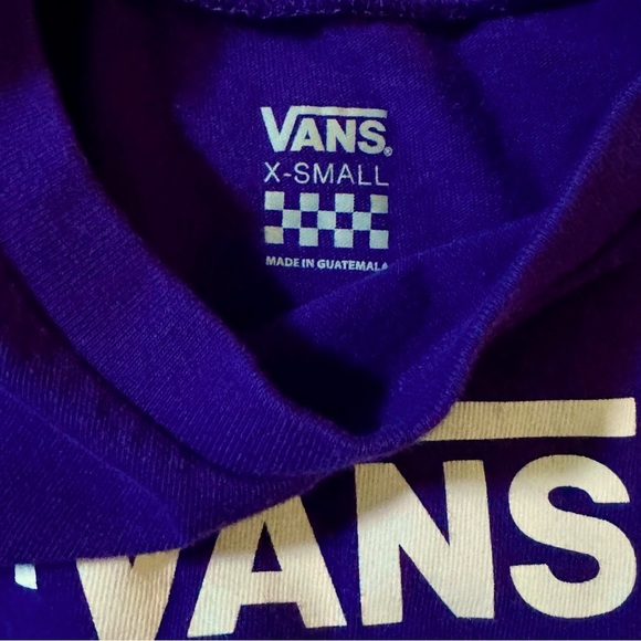 NWOT Vans Funnier Times Violet Crop T-Shirt Women’s Purple Short Sleeve Tee XS - Picture 4 of 5
